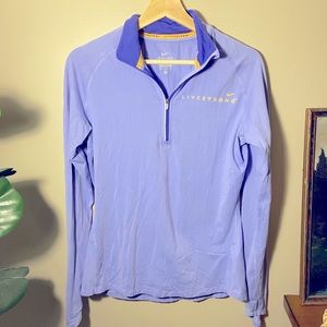 Nike LIVESTRONG Dri-Fit Purple Quarter Zip